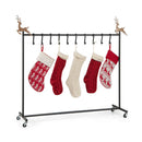 10 Hook Christmas Stocking Holder Stand On Wheels