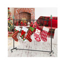 10 Hook Christmas Stocking Holder Stand On Wheels