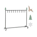 10 Hook Christmas Stocking Holder Stand On Wheels