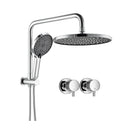 10 Inch Shower Head Set Round Chrome Showerheads Wall Mixer Taps Wels