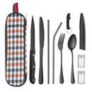 10 Pieces Portable Cutlery Set With Storage Bag