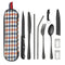 10 Pieces Portable Cutlery Set With Storage Bag