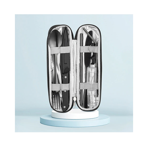 10 Pieces Portable Cutlery Set With Storage Bag