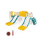 10 In 1 Toddler Swing And 2 Slide With Basketball Hoop And Telescope