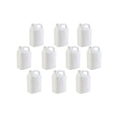 10x 5L White Plastic Hdpe Jerry Can Bottle Wadded Cap Tamper