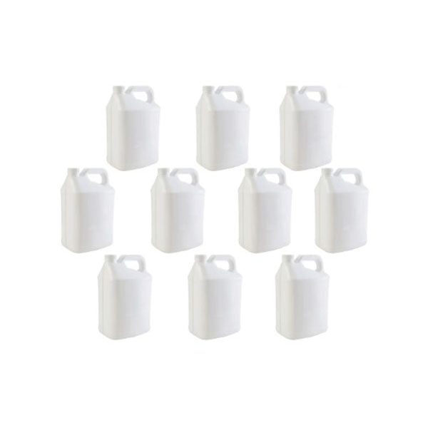 10x 5L White Plastic Hdpe Jerry Can Bottle Wadded Cap Tamper