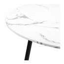 110Cm Round Dining Table With 4Pcs Dining Chairs Sherpa White