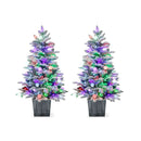 110Cm Snow Flocked Potted Christmas Tree