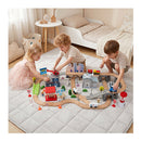 110 Piece Wooden Train Table For Toddlers 3 Years Old