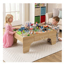 110 Piece Wooden Train Table For Toddlers 3 Years Old