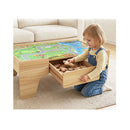 110 Piece Wooden Train Table For Toddlers 3 Years Old