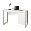 1125Mm Writing Desk With Drawer With One Drawer And Cabinet White