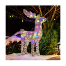 112Cm Animated Reindeer Christmas Multi Colour Led Lights Xmas Decor
