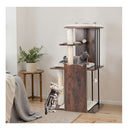 112 Cm Tall Wooden Cat Tree With Removable Washable Rustic Brown