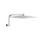 16 Inch Super Slim Shower Head And Square Gooseneck Shower Arm Wall