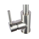 Brushed Nickel Kitchen Sink Mixer Tap Gooseneck Swivel Spout