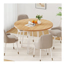 118Cm Dining Table For 4 To 6 People Round Kitchen Table Natural