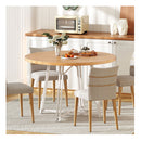 118Cm Dining Table For 4 To 6 People Round Kitchen Table Natural