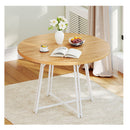 118Cm Dining Table For 4 To 6 People Round Kitchen Table Natural