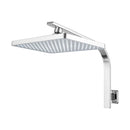 11 Inch Shower Head Set Rectangle Plastic Gooseneck Wall Arm Set