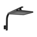 11 Inch Shower Head Set Rectangle Plastic Gooseneck Wall Arm Set