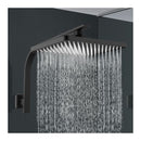 11 Inch Shower Head Set Rectangle Plastic Gooseneck Wall Arm Set