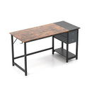 120Cm Home Office Desk With 2 Drawers And Hanging Hook