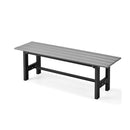 120Cm 2 Person Outdoor Bench With Slatted Seat Grey