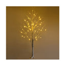 120Cm Artificial Twig Birch Tree With 48 72 96 Warm White Led Lights