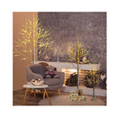 120Cm Artificial Twig Birch Tree With 48 72 96 Warm White Led Lights