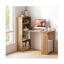 120Cm Computer Desk With Bookcase Home Office Workstation Bookshelf