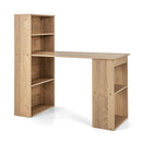 120Cm Computer Desk With Bookcase Home Office Workstation Bookshelf