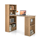 120Cm Computer Desk With Bookcase Home Office Workstation Bookshelf