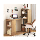 120Cm Computer Desk With Bookcase Home Office Workstation Bookshelf