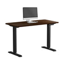 120Cm Electric Standing Desk Single Motor Black Frame With Top