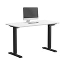 120Cm Electric Standing Desk Single Motor Black Frame With Top