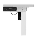 120Cm Electric Standing Desk Single Motor White Frame With Top