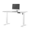 120Cm Electric Standing Desk Single Motor White Frame With Top