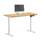 120Cm Electric Standing Desk Single Motor White Frame With Top