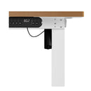 120Cm Electric Standing Desk Single Motor White Frame With Top