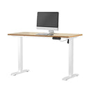 120Cm Electric Standing Desk Single Motor White Frame With Top