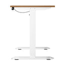 120Cm Electric Standing Desk Single Motor White Frame With Top