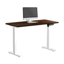 120Cm Electric Standing Desk Single Motor White Frame With Top