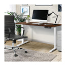120Cm Electric Standing Desk Single Motor White Frame With Top