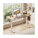 120 Cm Height Adjustable Standing Desk With 3 Memory Presets Brown
