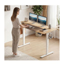 120 Cm Height Adjustable Standing Desk With 3 Memory Presets Brown