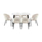 120Cm Rectangle Dining Table With 6Pcs Dining Chairs Sherpa