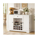 120Cm Sideboard Cabinet With Door Shelves Wine Rack And Drawer