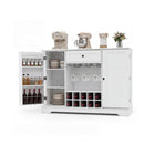 120Cm Sideboard Cabinet With Door Shelves Wine Rack And Drawer