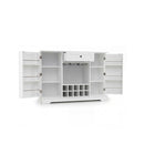 120Cm Sideboard Cabinet With Door Shelves Wine Rack And Drawer